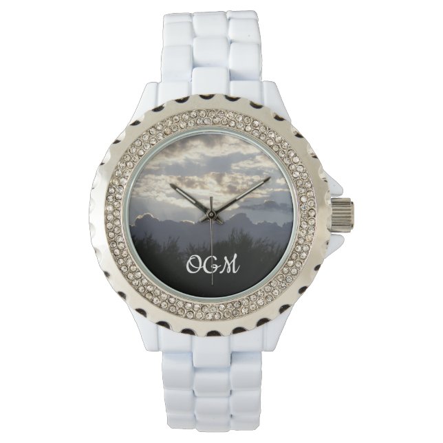 OGM ~ Sunset Kristall Armbanduhr (Vorderseite)