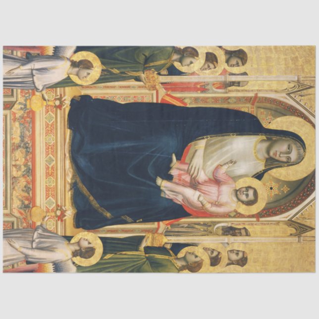 Ognissanti Madonna, Giotto, 1306-1310 Seidenpapier (Vorderseite)