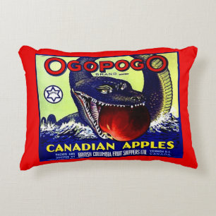 Ogopogo Kanadischer Äpfel Obstkarton Dekokissen