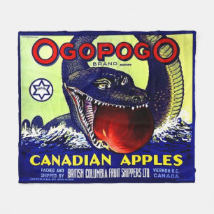 Ogopogo Kanadischer Äpfel Obstkarton Fleecedecke