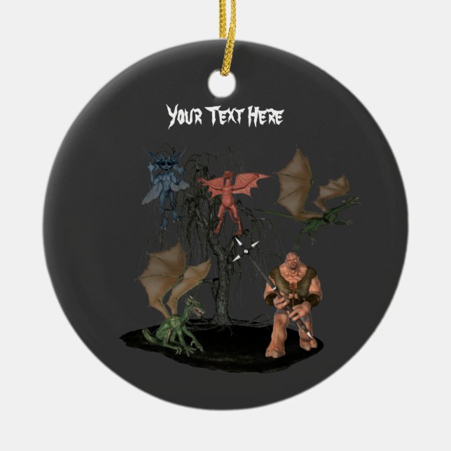Ogre Dragons Goblin Halloween Ornament (Vorne)