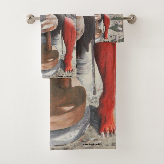 Ogre mit Töpfereien Fantasy Art Badetücher Badhandtuch Set (Insitu)