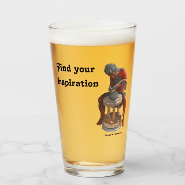 Ogre Potter Töpferei Kunst-Glas-Cup Glas (Vorne (Gefüllt))