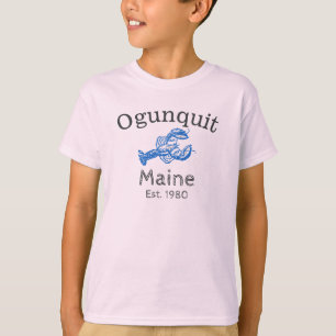Ogunquit Maine Blue Lobster Shirt, 2 Jungen T-Shirt