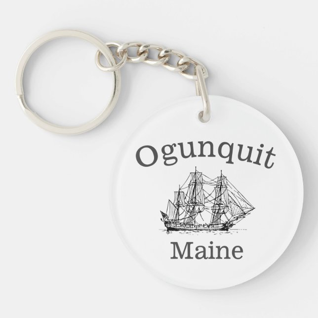 Ogunquit Maine Clipper Schlüsselanhänger (Vorderseite)