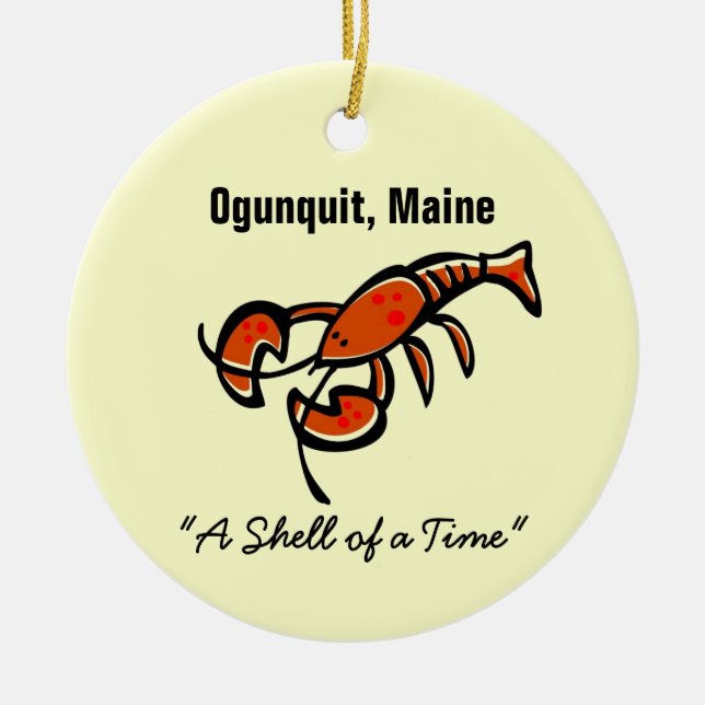 Ogunquit, Maine-Hummer Keramikornament (Vorne)