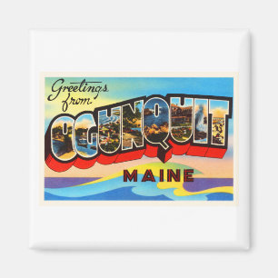 Ogunquit Maine ICH alte Vintage Reise-Andenken Magnet