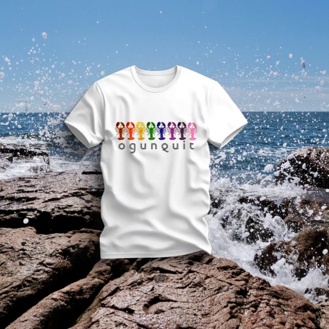 Ogunquit Maine Rainbow Lobsters T-Shirt (Von Creator hochgeladen)