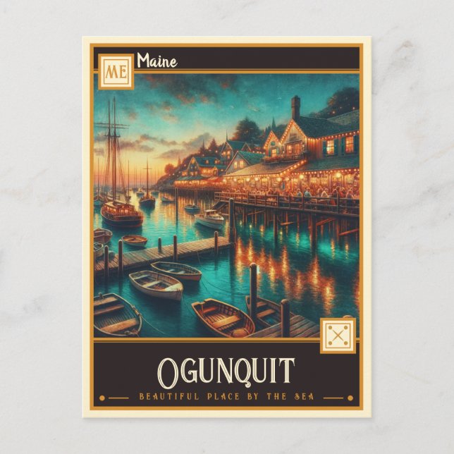 Ogunquit, Maine | VINTAG Postkarte (Vorderseite)