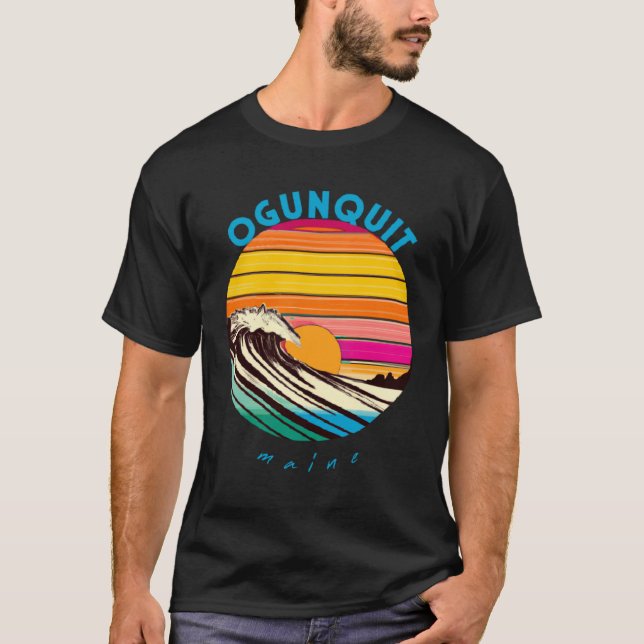 Ogunquit Retro 1980s Style Maine T-Shirt (Vorderseite)