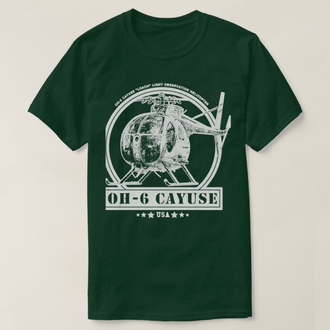 OH6 Loach Cayuse Hubschrauber (2)  T-Shirt (Design vorne)