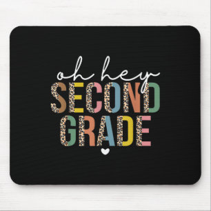Oh, 2. Klasse zurück zur Schule Leopard für Mousepad