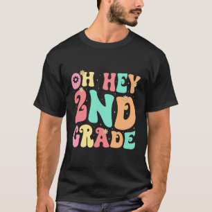 Oh, 2nd Klasse Lehrer Retro ersten Tag zurück an S T-Shirt