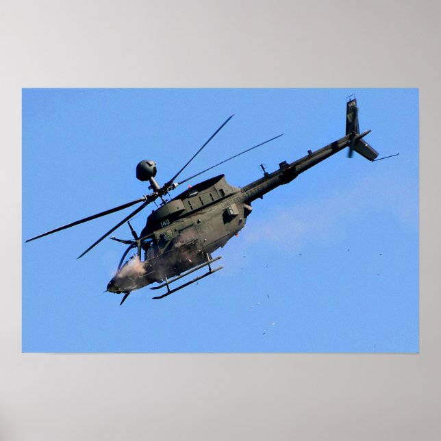 OH-58 Kiowa Hubschrauber Poster (Vorne)