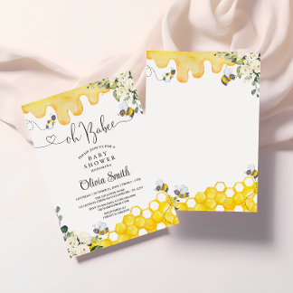 Oh BaBee Bee Baby Shower Einladung
