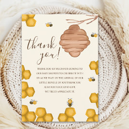 Oh Babee Bee Themed Neutral Baby Shower Dankeskarte