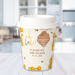Oh Babee Bee Themed Neutral Baby Shower Pappbecher
