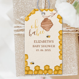 Oh Babee Honeycomb Bee - Baby Shower Gifts Geschenkanhänger