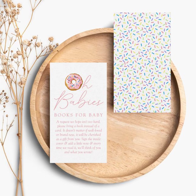 Oh Babies Donut Sprinkle Babydusche Anfrage Begleitkarte (Von Creator hochgeladen)