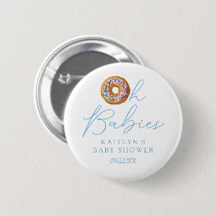 Oh Babies Donut Sprinkle Twin Boys Baby Dusche Button