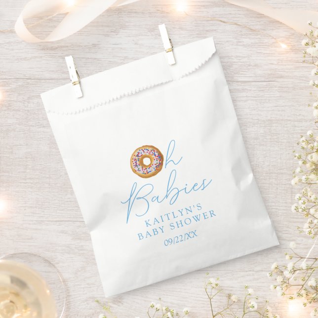 Oh Babies Donut Sprinkle Twin Boys Baby Dusche Geschenktütchen (Ausgeschnitten)
