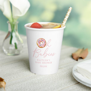 Oh Babies Donut Sprinkle Twin Girls Babydusche Pappbecher