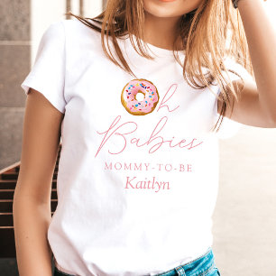 Oh Babies Donut Sprinkle Twin Girls Babydusche T-Shirt