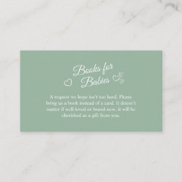 Oh Babies Sage Green Twin Shower Books for Babies Begleitkarte