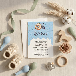 Oh Babies Sprinkle Donut Twins Baby Boy Dusche Einladung