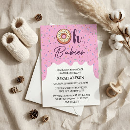 Oh Babies Sprinkle Donut Twins Baby Girl Dusche Einladung