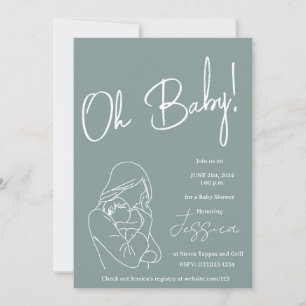 "Oh Baby!" 2024 Babydusche Einladung
