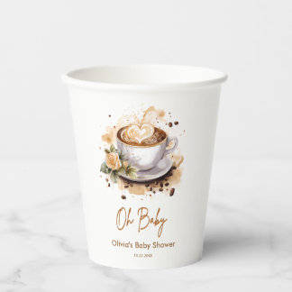 Oh Baby A Baby Braut Brown Coffee Baby Dusche Pappbecher