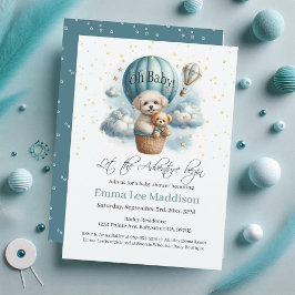 Oh Baby Adventure beginnt Welpe in Hot Air Ballon Einladung