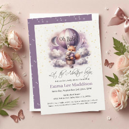 Oh Baby Adventure erwartet Fox in Hot Air Ballon Einladung