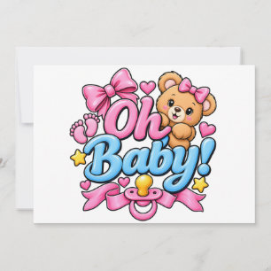 Oh Baby! Baby Shower Feier Design Einladung