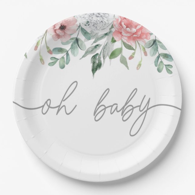 OH BABY, BABY SHOWER PARTY LIEFERT NAPKINS PAPPTELLER (Vorderseite)