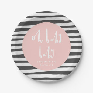 OH Baby-Baby, ZweiBaby-Duschpapier-Teller Pappteller