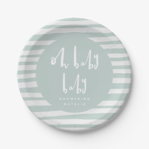 OH Baby-Baby, ZweiBaby-Duschpapier-Teller Pappteller