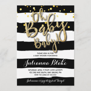 Oh Baby Baby Zwillinge Babyparty-Einladung Einladung