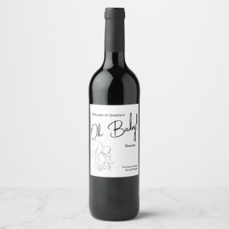 "Oh Baby!" Babydusche 2024 Weinetikett