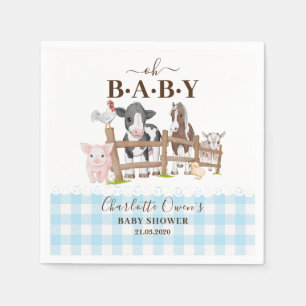 Oh Baby Bauernhoftiere Stall Baby Shower Serviette