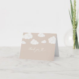 Oh Baby Beige Cloud Baby Dusche Danke Karte