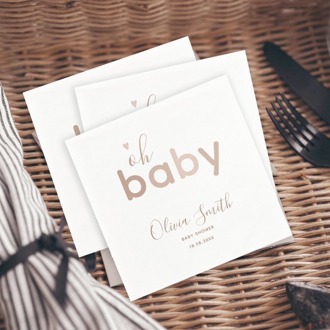 Oh Baby Beige Neutral Serviette (Von Creator hochgeladen)