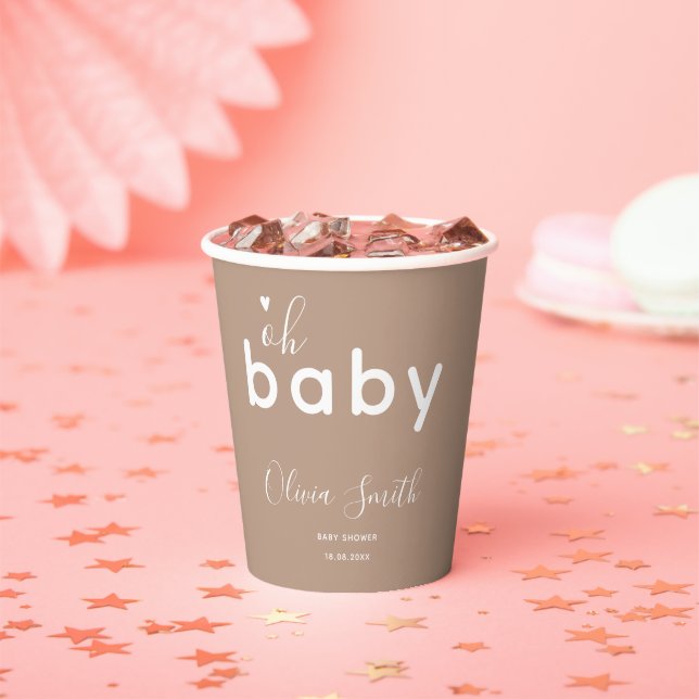 Oh Baby Beige Pappbecher (Insitu)