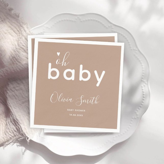 Oh Baby Beige Serviette (Von Creator hochgeladen)