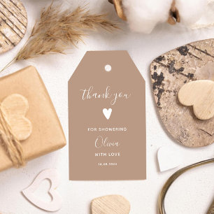 Oh Baby Beige Vielen Dank Geschenkanhänger