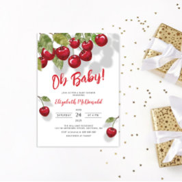 Oh Baby Berry Sweet Cherry Baby Dusche Einladung