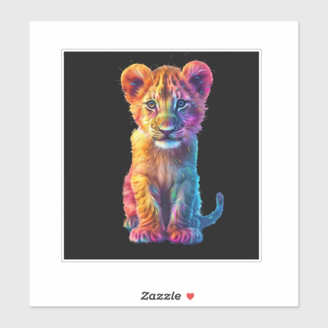 Oh Baby Big Cat Cub Aufkleber (Blatt)