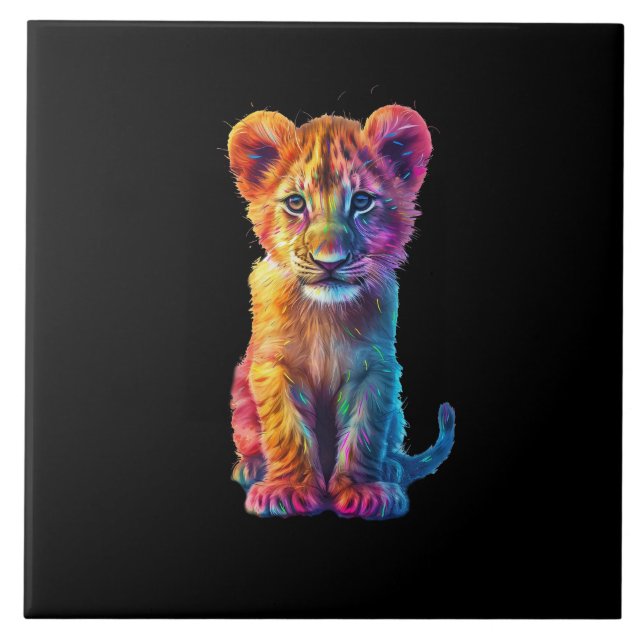 Oh Baby Big Cat Cub Fliese (Vorderseite)