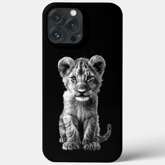Oh Baby Big Cat Cub Gray Case-Mate iPhone Hülle (Rückseite)
